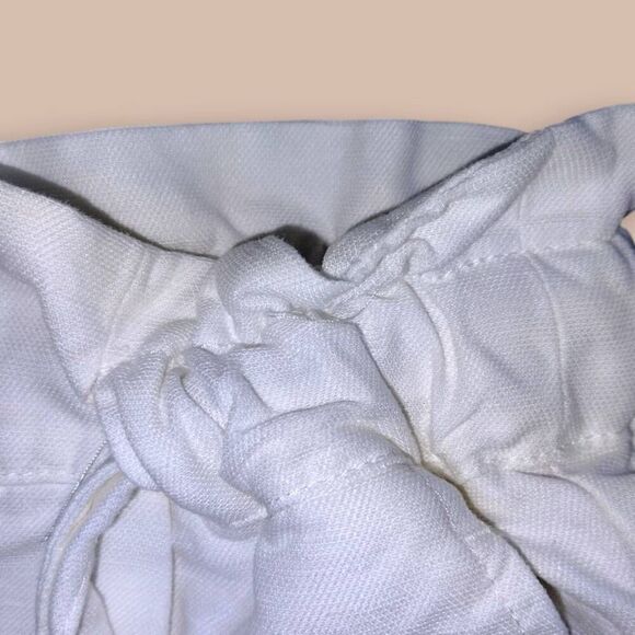 Aritzia Wilfed Womens Shorts Sz 12 White Sail Linen Short Elastic Tie Classicore - Picture 6 of 11